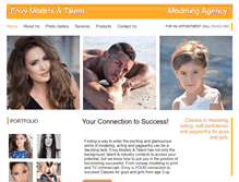 Tablet Screenshot of envymodelsandtalent.com